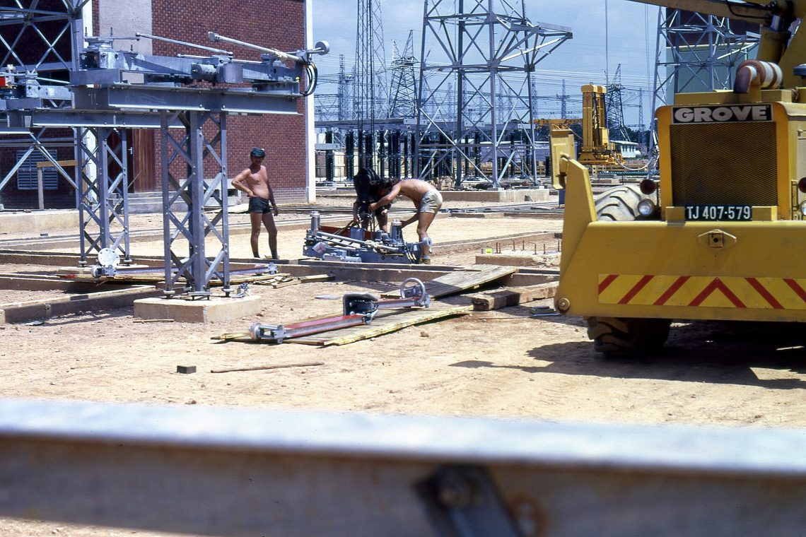Construction workers on a South African site